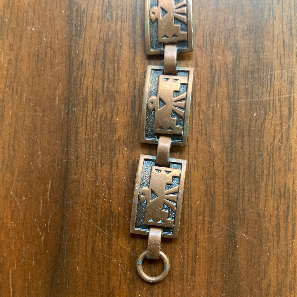 Vintage Bell Trading post copper thunderbird bracelet